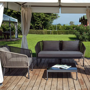 Conjunto de Sofás de Ratán para Exteriores, Estilo Nórdico, Resistente al Agua y a los Rayos UV, para Patio, Jardín, Terraza, Silla de Ratán para Descanso - Product Image 4