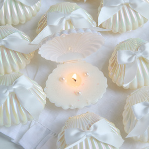 Wholesale Pearl Shell Bowknot Scented <b>Candle</b> Romantic Decor Birthday Christmas Wedding Anniversary <b>Gift</b> - Product Image 2