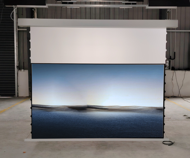 Customization Size Motorized Projector Screen 72-150 Inch Wall Home Cinema Electric Projection Screen