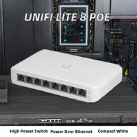 Switch UniFi USW-Lite-44-PoE de 44 Puertos, 598 Gbps, Sin Bloqueos, 10/100/1000 Mbps, Blanco, Compatible con SNMP, QoS, VLAN, POE, en Stock