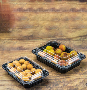 Caja de embalaje transparente desechable para frutas y verduras, caja de plástico <span class=keywords><strong>rectangular</strong></span> de un solo recipiente, contenedor grueso - Product Image 6