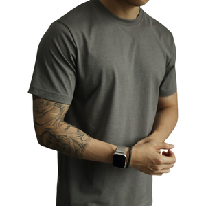 50S 100% Supima cotone ammoniaca Double-side tessuto t-shirt 300gsm 260gsm 220gsm 190gsm Grey - Product Image 5