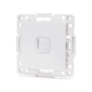 Prise téléphonique unipolaire, blanche, compatible avec les systèmes allemands et français, utilisable dans les installations - Product Image 1