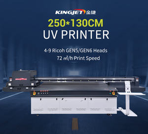 Impresora de inyección de tinta de alta velocidad industrial de cama plana UV 2513 gran formato para vidrio cartón madera Metal-Ricoh G5/G6 cabezal de impresión - Product Image 6
