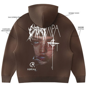 Sudadera con Capucha Extra Grande de Frente Liso AMCLEVER para Hombre, Diseño sin Cordón, Impresión de Logotipo Personalizado, Lista para Bordar, Ropa de Invierno de Alta Calidad - Product Image 2