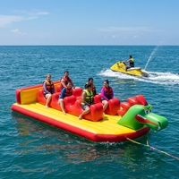 Nouveau style de bateau gonflable tractable Dragon, toboggan gonflable tractable