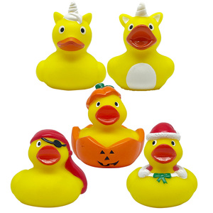 Juguete de goma amarillo personalizado a granel, sin orificios, para bañera y ducha, con sonido, para el baño, regalo de Navidad, árbol de Navidad - Product Image 5