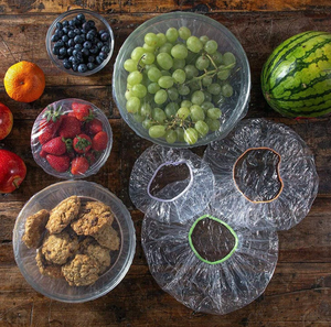 100 pièces/paquet couvercle alimentaire jetable enveloppe en plastique élastique couvercles alimentaires sac pour bols de fruits tasses anti-poussière cheveux bonnet de <span class=keywords><strong>douche</strong></span> - Product Image 4