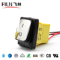 Nova IP68 4 pinos lâmpada de néon Iluminado em off boat rocker switch perfurar 30 30A heavy duty selado à prova d' água x 22 mm