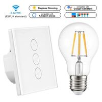 UE UK standard 2020 nouveau commutateur de lumière wifi a mené le gradateur léger système de maison intelligente avec TUYA application téléphone intelligent