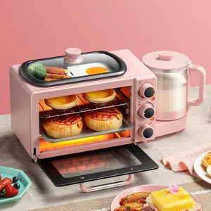 स्मार्ट बहु समारोह टोस्ट Toasters ओवन कॉफी पॉट फ्राइंग पैन 1 में 3 नाश्ता बनाने की मशीन