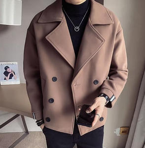 Manteau <span class=keywords><strong>court</strong></span> tendance pour <span class=keywords><strong>homme</strong></span>, col montant, idéal printemps-automne, nouveau design de veste - Product Image 5