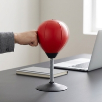 Ballon de boxe sur pied en PU, mini-équipement de boxe pour le bureau, anti-stress, pour l'entraînement physique