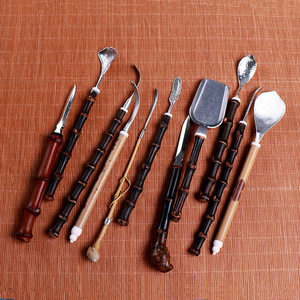 Bamboo Tea Utensils Set Tin And Bamboo Traditional Chinese Tea Ceremony Tools Eco Friendly Gift For Tea Enthusiasts - Product Image 1