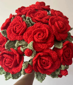 SY 1pc tessuto a mano artificiale fiore <span class=keywords><strong>di</strong></span> loto uncinetto simulazione filati da te per la decorazione domestica materiale vegetale - Product Image 6