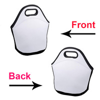 Sacs à déjeuner isothermes en néoprène vierges pour sublimation, étanches, pliables, 2 compartiments, réutilisables pour enfants et adultes