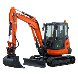 Mini-excavatrice sur chenilles Kubota KX 057-4, excavatrice compacte avec cabine fermée, excavatrice sur chenilles pour la construction et l'aménagement paysager - Product Image 1