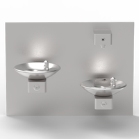 Modèle TB9-3FS ADA double fontaine à boire murale et activée par le mouvement avec remplissage de bouteille à capteur IR