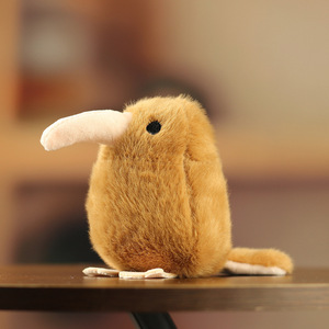 Porte-clés pendentif en peluche oiseau <span class=keywords><strong>Kiwi</strong></span> blanc et marron, jouet en peluche, figurine de dessin animé miniature, oreiller de sommeil, vente en gros - Product Image 3