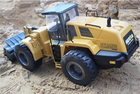 Camion de Construction Télécommandé 1/14 Modèle Huina 1580 Excavatrice en Alliage Métallique 1583 Chargeuse sur Pneus Moulée sous Pression 1573 Jouets Camion Benne RC