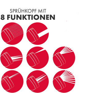 Manguera de jardín flexible con 7 funciones Manguera de agua básica y flexible de <span class=keywords><strong>15</strong></span> m con núcleo de látex <span class=keywords><strong>triple</strong></span> que incluye adaptador - Product Image 5