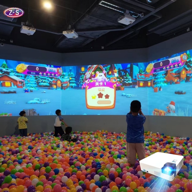 Remote Technical Support Immersive Digital Throw Ball Games Projection Interactive Projection System for Children Science Museum