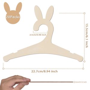 ไม้แขวนเสื้อเด็กแบบใหม่ รักษ์โลก ทนทาน รูปหูกระต่าย น่ารัก ทำจากไม้ - Product Image 1