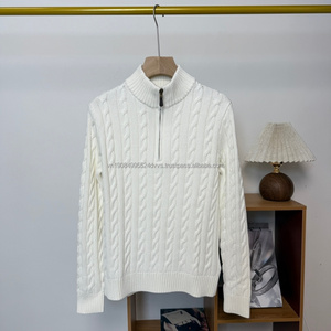 Nouveau style 2026 – Pull en maille brodé RL en coton décontracté à col zippé pour homme - Product Image 6