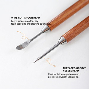 Pluma Profesional para Latte Art <span class=keywords><strong>de</strong></span> Barista, Aguja <span class=keywords><strong>de</strong></span> Doble Punta para Tallar <span class=keywords><strong>Café</strong></span>, Acero Inoxidable, Herramienta para Decorar <span class=keywords><strong>Café</strong></span> y Crear Patrones con Espuma <span class=keywords><strong>de</strong></span> Leche - Product Image 3