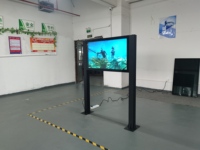 Affichage numérique vertical à deux poteaux de 49 pouces 4K 16:9 FHD, étanche IP65, pour extérieur, avec écran tactile capacitif, animation de texte