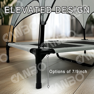 Cama Elevada para Perros CanboPet, Resistente al Agua y Transpirable, con Toldo, para Exteriores - Product Image 5