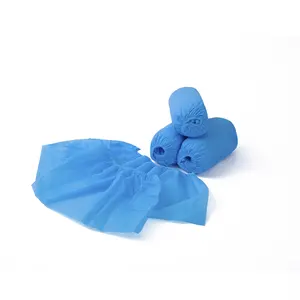 Hot Sale Medical Supply PP Non Woven Blue Surgical Soft Antiskid Disposable Shoe Cover With CE