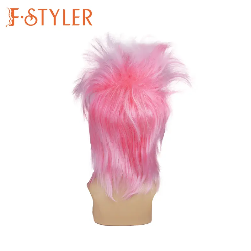 FSTYLER 2024 RTS vente chaude cheveux roses perruques synthétiques perruques de fête vente en gros surplus de liquidation article à un dollar