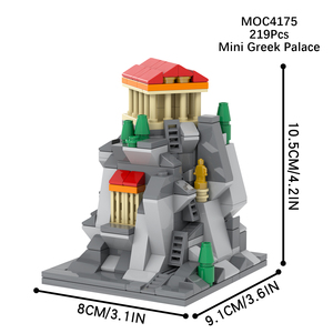 MOC4173-4176 kiến trúc Mini Big Ben Mayan kim tự tháp Hy Lạp Palace nghiêng tháp của Pisa xây dựng khối Bộ đồ chơi trẻ em - Product Image 4