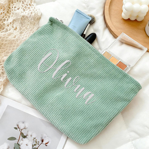Borsa Cosmetica Personalizzata con Ricamo, Riutilizzabile, alla Moda, <span class=keywords><strong>Portatile</strong></span> <span class=keywords><strong>da</strong></span> <span class=keywords><strong>Viaggio</strong></span>, Astuccio Promozionale Aziendale di Alta Qualità - Product Image 2