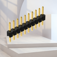 Conector de Cabezal de Pines DIP Recto de Una Fila Denentech de 2.54 mm y 25 mm de Altura para Aplicaciones en PCB