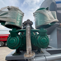 Truk Tangki Pengangkut Mortar Kering Fly Ash Bubuk Kering Semi Trailer Dengan Kompresor Udara 4 As Roda Tangki Semen Curah Semi Trailer