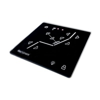 Kustom 0.5Mm 0.8Mm 1Mm 1.5Mm 2Mm Layar Sutra Cetak Panel Kaca AGC dengan Lubang