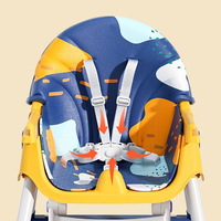 Chaise d'alimentation pour bébé à siège rotatif à 360 degrés étanche de haute qualité avec roues silencieuses et support de coussin doux
