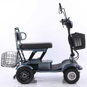 Mini scooter électrique 4 roues, batterie 48V12Ah, autonomie 40 km, scooter senior en alliage d'aluminium avec panier et rétroviseurs - Product Image 2