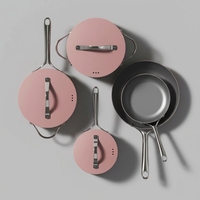 Ensemble de casseroles et poêles en aluminium avec revêtement écologique, ensemble de cuisine pour chef à domicile