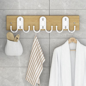 Nhà Máy Bán Sỉ Đơn Giản Bằng Gỗ Quần Áo Móc Tường Móc Treo Tường Móc Áo - Product Image 4