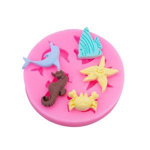 แม่พิมพ์ซิลิโคนฟองดองดิน<span class=keywords><strong>นิ่ม</strong></span>แม่พิมพ์สบู่ทำมือรูปม้าน้ำและม้าน้ำ - Product Image 5