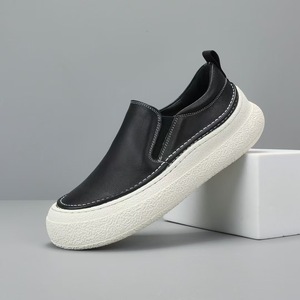 Breathable Perforated Walking Shoes Daily Leisure Shoes White <b>Matte</b> Surface Lace Up Design Transparent Beige Thick Anti Slip - Product Image 3