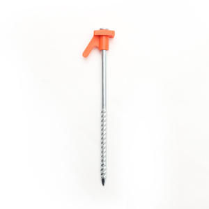 Piquet de tente carré en plastique 21 cm, clou de sol en acier orange pour camping et usage extérieur - Product Image 2