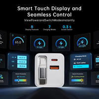 Vente en gros OEM ODM, Chargeur Super Rapide GaN 65W Multi-Ports USB-C PD QC3.0 PPS pour iPhone Mac Samsung, Fournisseur d'usine avec prise UK