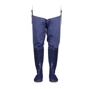 Bottes en PVC bleues pour les aventures en plein air, la <span class=keywords><strong>chasse</strong></span>, la pêche, chaussures de repiquage de riz à semelle souple mi-hautes, unisexe - Product Image 1