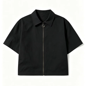 เสื้อเชิ้ตแขนสั้นมีซิปสไตล์ลำลองสำหรับทุกวัน - Product Image 3
