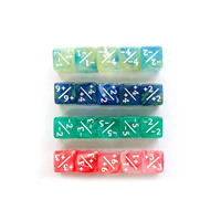 Jetons de comptage en acrylique 16 mm +/- en forme de cube, dés D6 en plastique marbré pour les statistiques des créatures et les accessoires de jeu de cartes