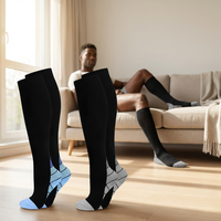 Chaussettes de football longues de qualité supérieure avec logo personnalisé, respirantes, hautes jusqu'au genou, pour le basketball, le football et le soccer